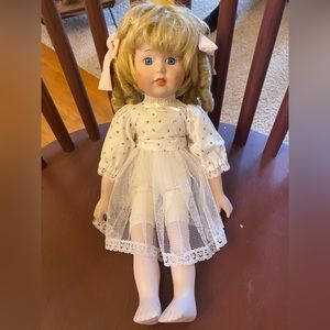 Vintage handmade Mann porcelain doll. 14”